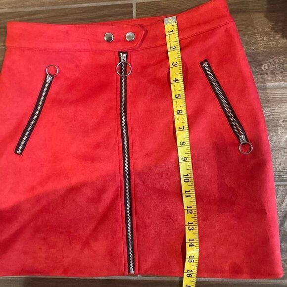 Forever 21 Red Zip up Skirt - Picture 7 of 8